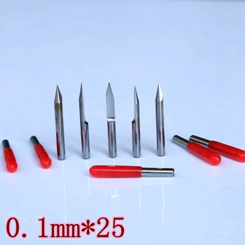 

10PCS Milling Cutter Carbide 1/8" Shank 25 Degree PCB V Model Router Wood Level CNC Engraving Bit Drill Tip