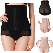 Высокая талия тренажер облегающее нижнее белье животик контроль Трусики прикладочный корсет из искусственной кожи бедра живот усилитель Корректирующее белье 3 крючка