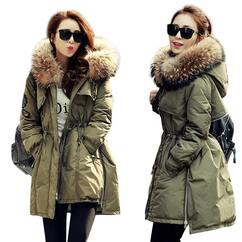 Real Fur Collar Parka womens Down Jacket 2018 European Winter Jacket ...