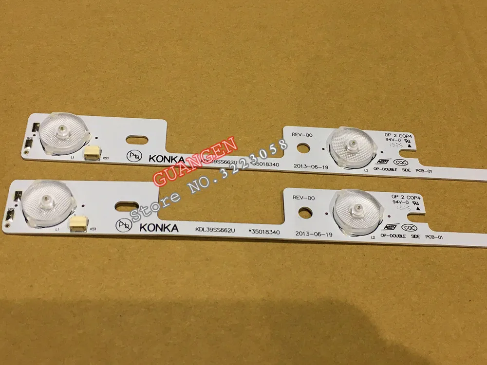 Новинка 100 шт. светодиодная подсветка для KONKA KDL39SS662U 35018339 35018340 327 мм 4 светодиодный s