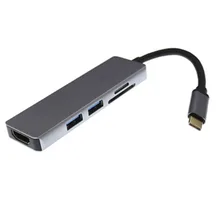 3 концентратор Usbc док-станция Usb Тип C к Hdmi Usb 3,0 кабель Tf Sd карта 5 в 1 адаптер разветвитель для Macbook Pro Dell Xps 13