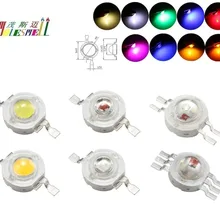 1000 шт. 1 Вт Светодиодный чип высокой мощности 1 Вт красный желтый синий зеленый белый оранжевый фиолетовый розовый теплый белый RGB SMD COB светильник