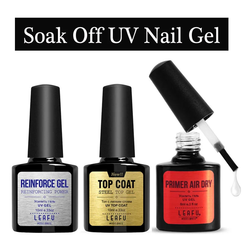 

Modelones10ml Reinforcement Gel Polish Nail UV Gel Clear Varnish Lacquer Primer Anastomosis Base Coat No WipeTop Layer Sticky