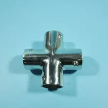 Нержавеющая сталь Лодка Палуба поручень 4 Пути Крест центр Столяр " морской класс