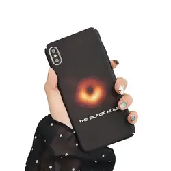 KISSCASE Жесткий ПК Moon черный чехол для iPhone X 7 8 6 6 S Plus XR XS MAX Hole Чехлы для iPhone 5 5S SE задняя крышка Funda Capa