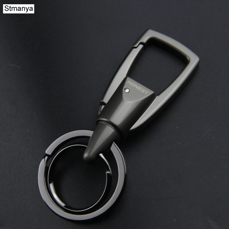 Топ автомобильный брелок для ключей для мужчин и женщин, брендовый автомобильный брелок для ключей, металлический брелок для ключей, высокое качество, автомобильный держатель K1199 - Цвет: Black
