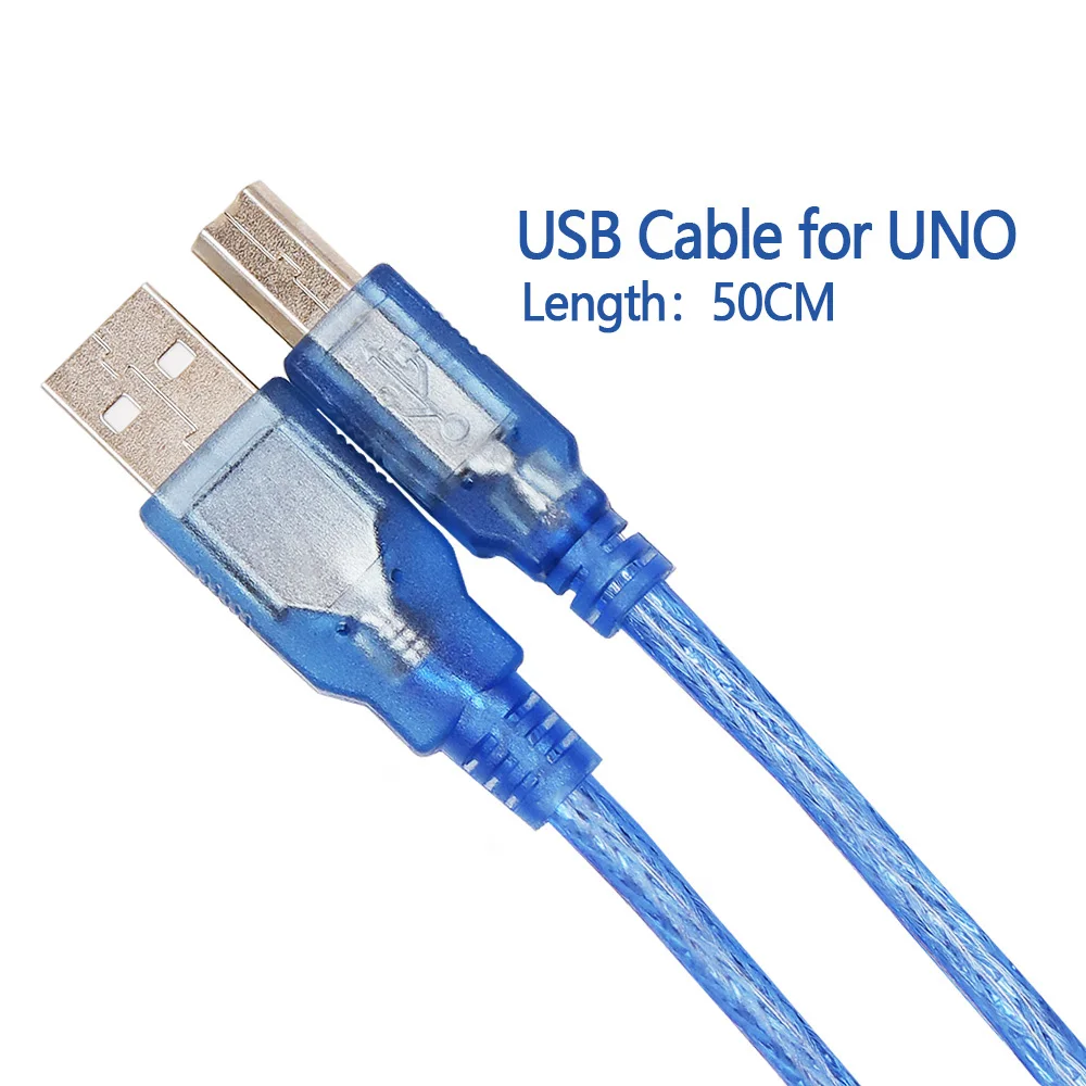 Для UNO R3 MEGA328P ATMEGA16U2 макетная плата с usb-кабелем для Arduino стартовый комплект с розничной коробкой - Цвет: USB Cable