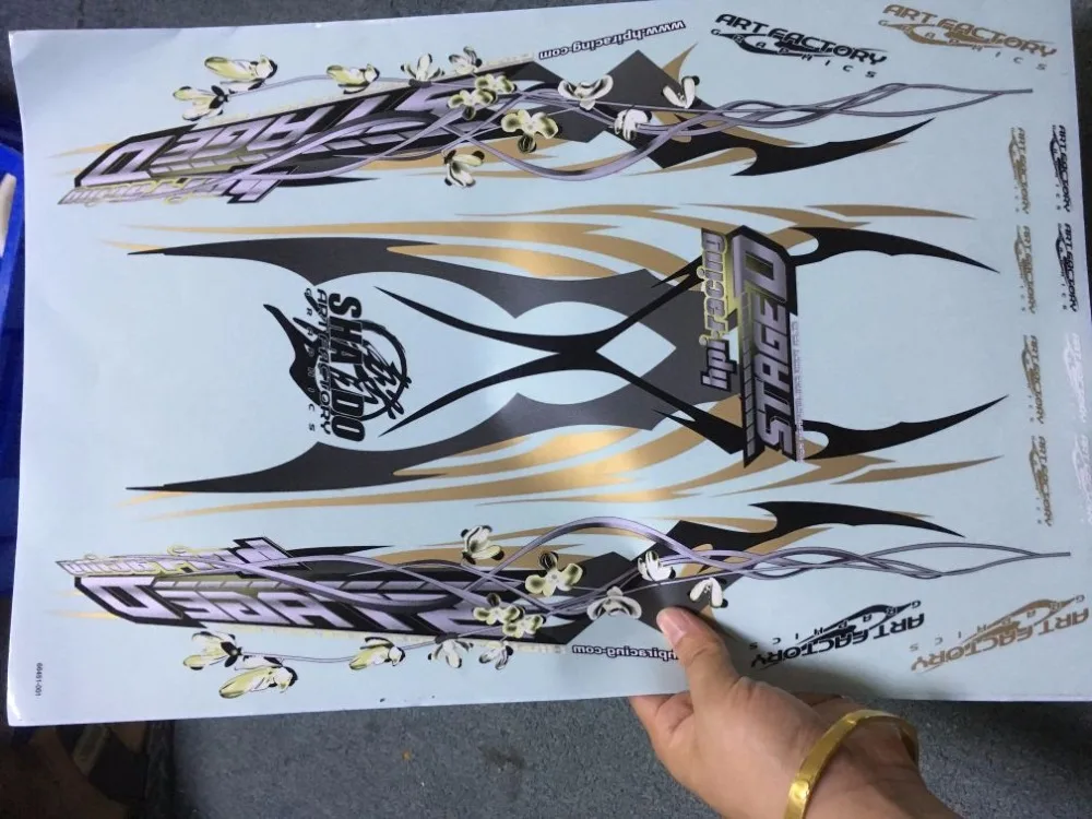 

HPI RACING STAGED body shell Stickers For 1/10 1/12 1/8 Scale RC Crawler/Drift/on road Cars HPI SCX10 KYOSHO HSP