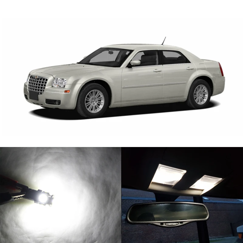 Комплект светодиодных ламп для салона Chrysler 300 300C 2005-2010 11 шт. без ошибок Canbus белого