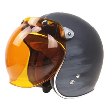 Casco Retro beckham estilo motocicleta burbuja escudo casco clásico burbuja vidrio CE aprobado casco clásico y confiable vidrio