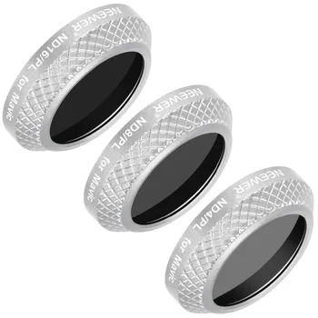 

Neewer 3 Pieces Filter Kit for DJI Mavic Pro Drone Quadcopter ND4/PL ND8/PL ND16/PL Lens Filters Aluminum Alloy Frame Silver