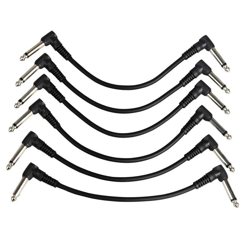SEWS Irin Guitar Effect Pedal Cables Connecting Line 6.35Mm Patch Pedal Cable 21Cm Right Angle