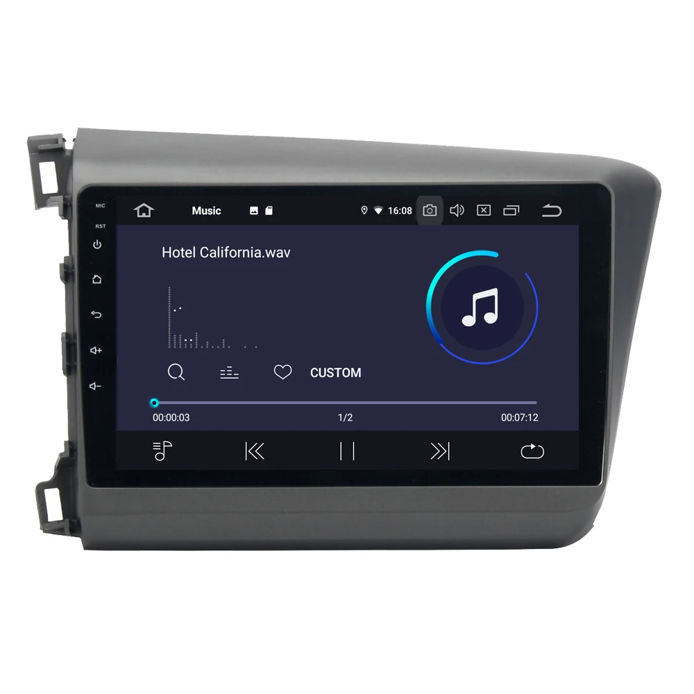 Flash Deal For Honda for Civic 2012-2014 Android 9.0 2G+16G Quad Core Autoradio Car Radio Stereo GPS Navigation Multimedia Player NO DVD 2