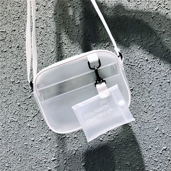 

Fashion Transparent Clear Women Shoulder Bag Girls Casual Small Jelly Crossbody Bag High Quality Waterproof PVC Phone Bag SAC