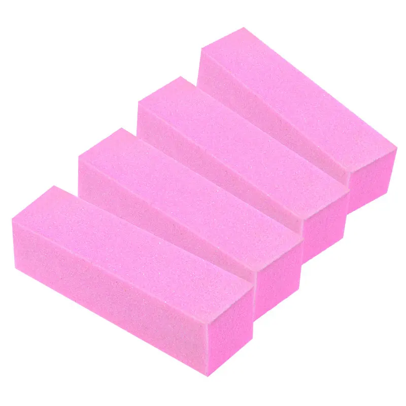 4 шт в партии Розовый буфер для ногтей педикюр маникюрные буферы высокое качество УФ-гель для дизайна ногтей песочный блок макияж инструменты для ногтей красоты