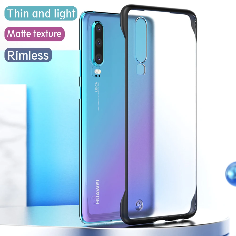 

Frameless Transparent Frosted Phone Case For Huawei P30 Pro P 30 Scurb Hard Matte Case For Huawei P30 Pro Back Cover Coque Capa
