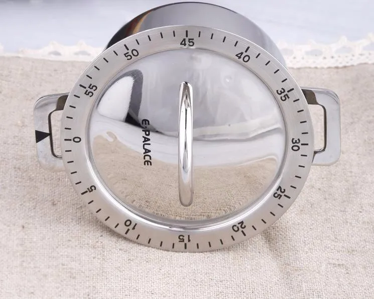 Creative Soup Pot Shaped Stainless steel Kitchen Timers Mechanical
