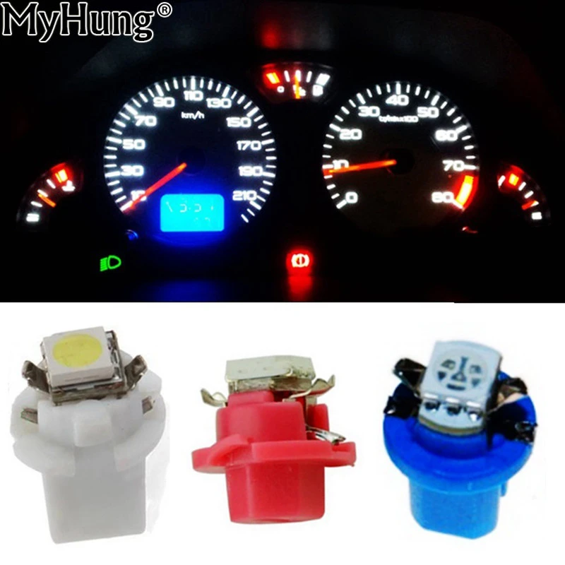 10X T5 B8.5D 5050 1SMD LED Dashboard Dash Gauge Instrument A/C panels Lights 10X T5 B8.5D 5050 1SMD LED Dashboard Dash Gauge Instrument A/C panels Lights