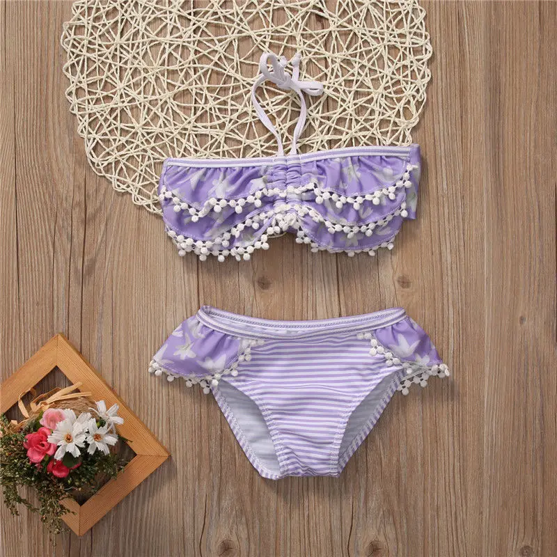 

Babies Baby Kids Girls Floral Bikini Baby Girl Two-piece Swiming Suit Swimsuit Swimwear Bathing Suits Costume Clothing