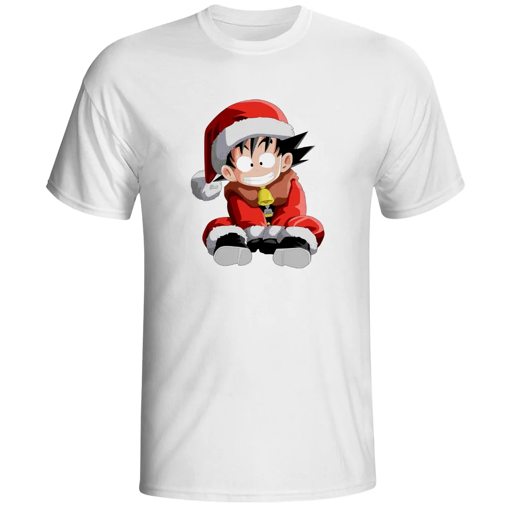 Футболка с драконом и Санта-Клаусом Goku Merry Christmas, повседневная крутая футболка в стиле хип-хоп, модная спортивная футболка унисекс - Цвет: 01