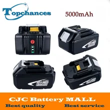 4PCS/Lot High Capacity 5000mAh 18V Li-ion Replacement Battery for Makita BL1850 BL1830 BL1845 BL1840 LXT With Power Light