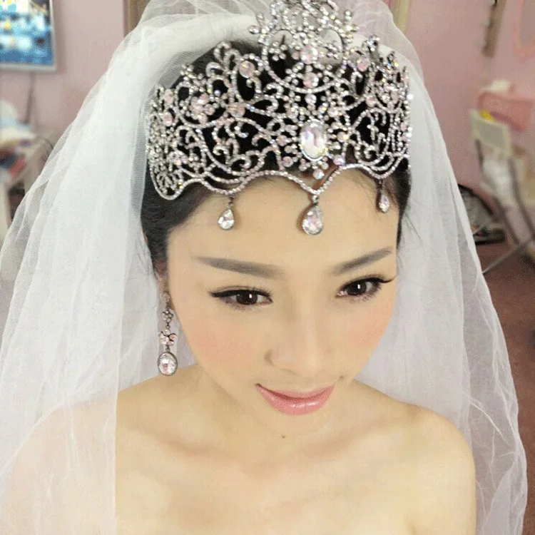 Buy 2017 fashion large crystal Bridal tiara women