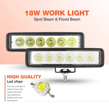 

6500k 54W led work light 12v 24v amber white led fog light lamp Work Light Bar Dual Color Driving Lamp for car auto tractors