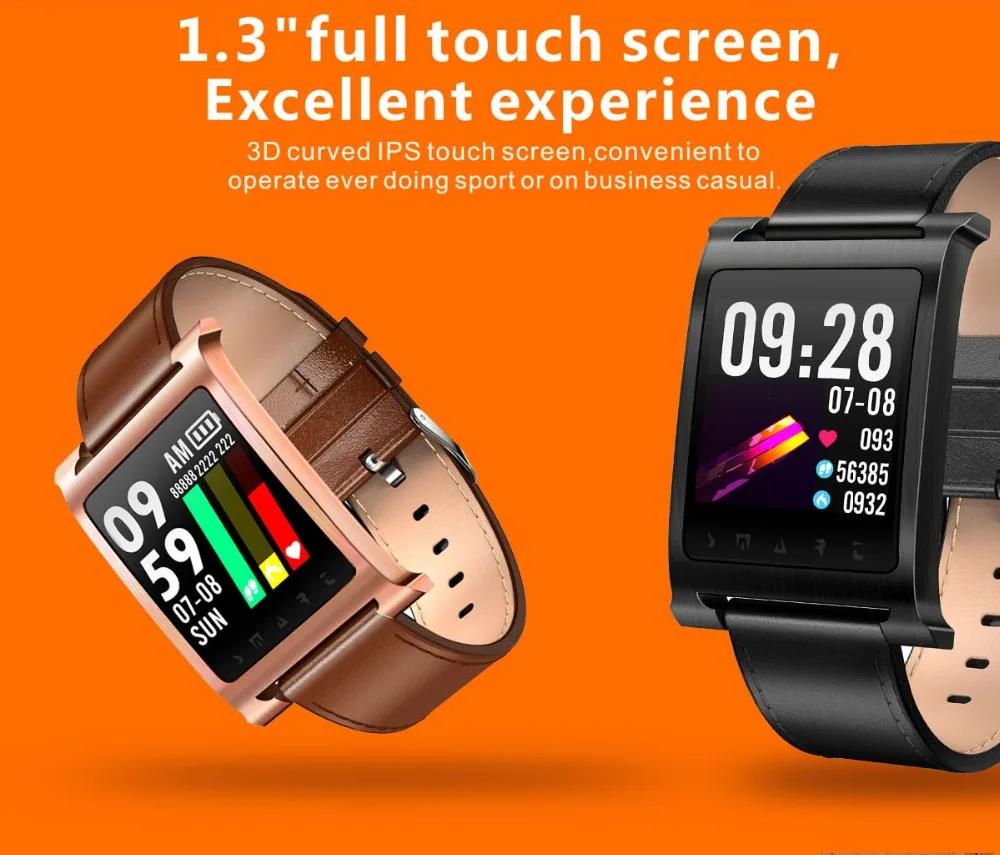 Смарт часы крови Давление Для мужчин женщин Smartwatch сердечного ритма IP68