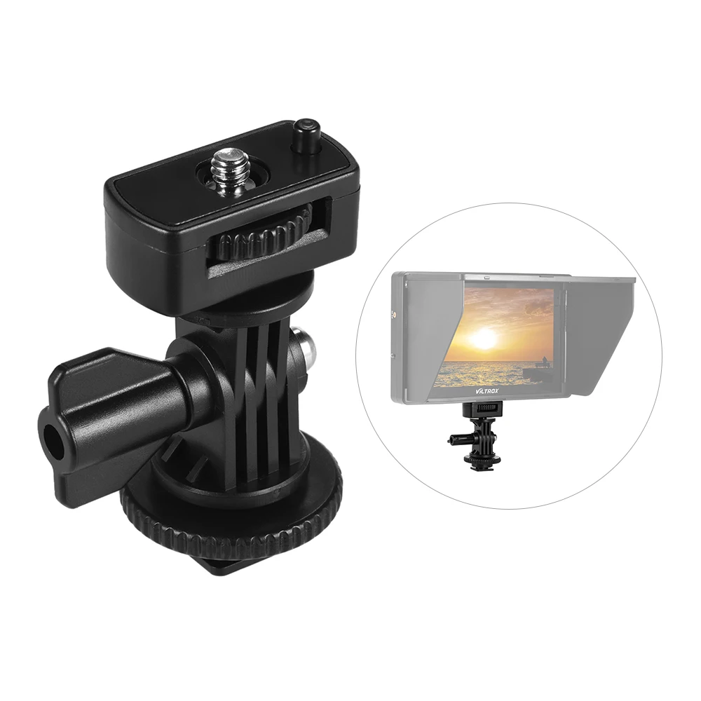 Andoer Mount Adapter Adjustable Cold Hot Shoe with 1/4" Screw for Viltrox DC-90 DC-70 DC-50 Monitor L132T L116T LED Video Light