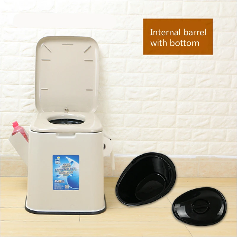 Творческий пьедестал Пан простой бытовой подвижный Туалет портативный пластик пожилых людей горшок стул удобный для беременных женщин табурет - Цвет: B1