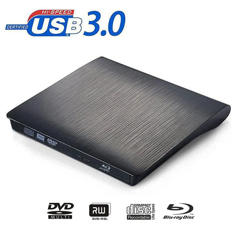 Blu-Ray плеер Внешний оптический привод USB 3,0 Blu-Ray BD-ROM CD/DVD RW горелки записывающее устройство портативный для ноутбука Apple macbook