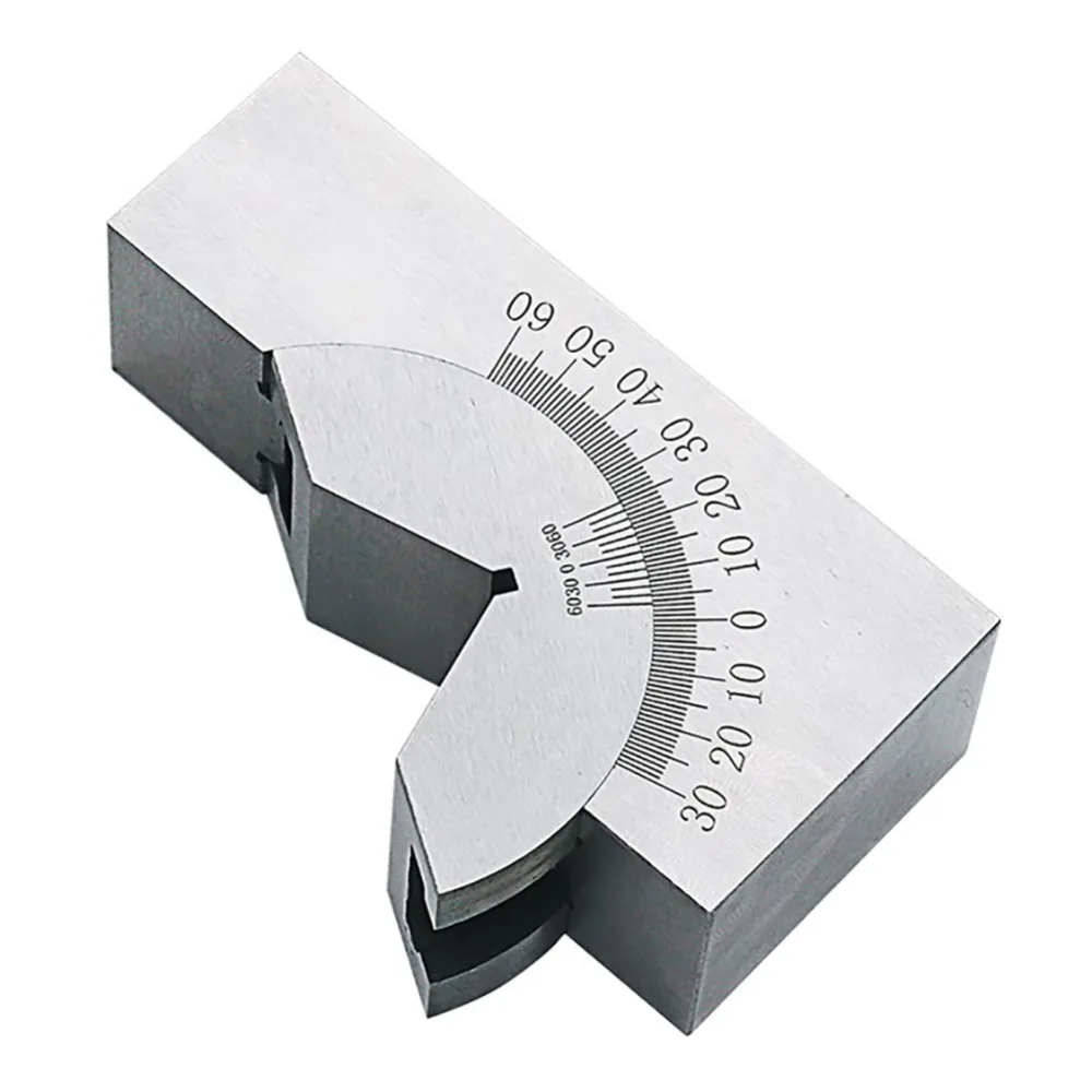 High Precision Gauge Micro Milling Setup Angle Blocks with Wrench for Milling Lathe Angle V Block Milling Stainless Steel Micro Adjustable Angle V Block