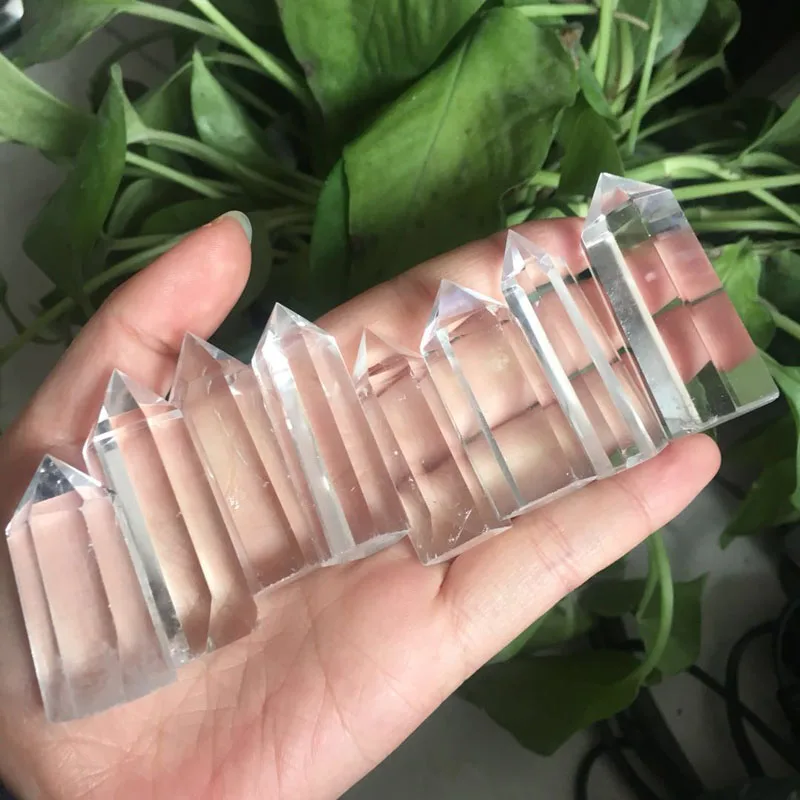 

natural quartz crystals 8pcs beautiful new arrival products hand carved quartz crystals wand points obelisk for healing stones