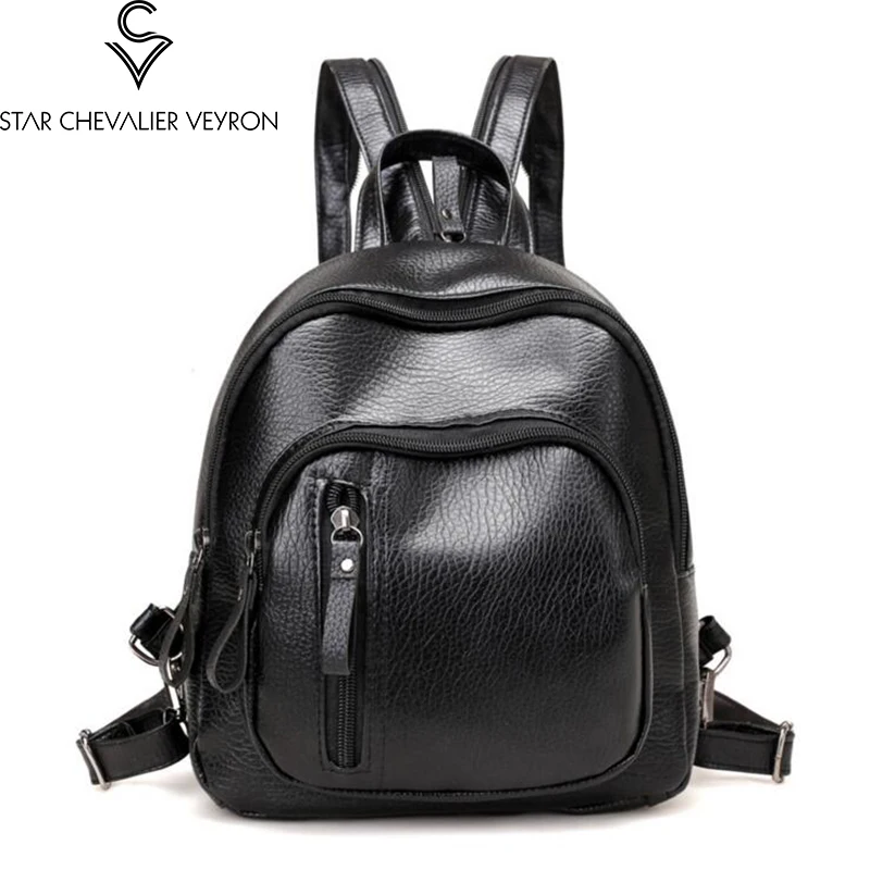 

2019 SCV PU Women's Backpack Fashion Chest Bag Casual Soft Leather Mini Backpack