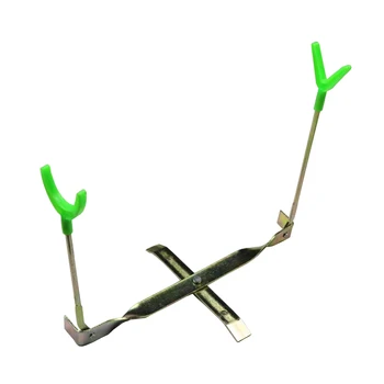 

Hot Winter Metal Ice Fishing Rod Bracket Portable Foldable Outdoor Holder Dual Head Adjustable Support Fishing Tackle Tools Kits