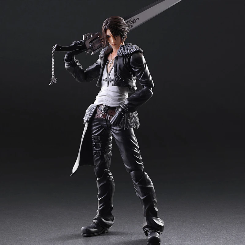 Play Arts Kai Final Fantasy VIII Squall Leonhart Variant Figure Varable Squall Gunblade PVC Action Figures Toy Brinquedos (4)