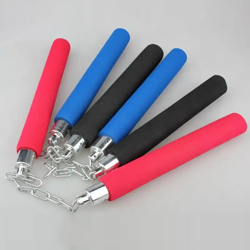 Hot Martial Arts Nunchakus Weapon Foam Metal Chain Safe Sponge Nunchucks For Beginners Do2 Outdoor Fitness Equipment Aliexpress