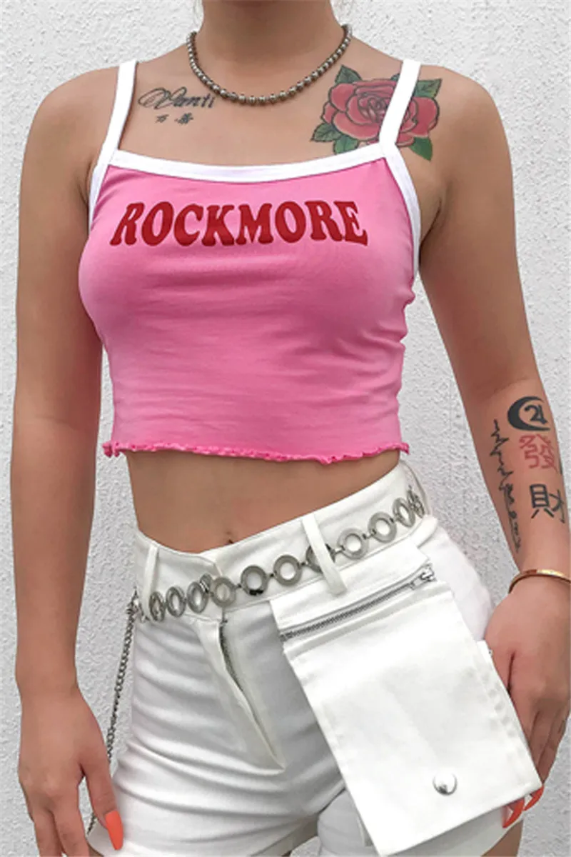Сексуальные горячие женские без рукавов ремень Bodycon Тонкий жилет майка Верхняя одежда с буквенным принтом бюстгальтер без косточек верхняя одежда новое поступление