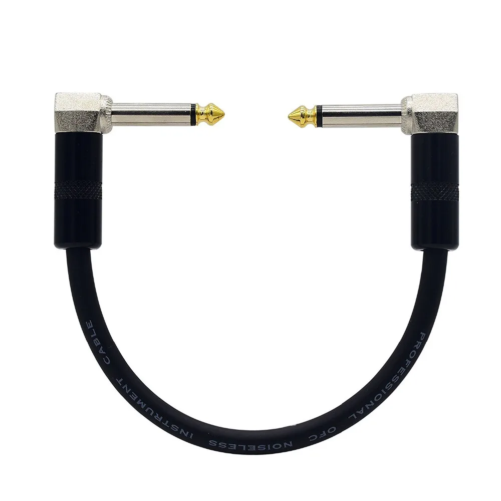 Sonicake 15cm Right Angle Guitar and Bass Patch Cable 1/4 Instrument