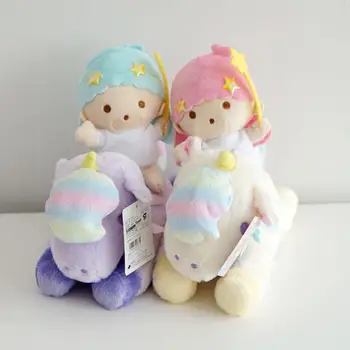 

Cute Gemini Riding Unicorn Plush Toy Little Twin Stars Soft Horse Stuffed Animals Dolls For Kids Children Girls Birthday Gifts
