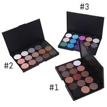 50 шт. 3 разных новых модных 15 земляных цветов Матовая пигментная Палетка теней для век косметический макияж тени для век для женщин