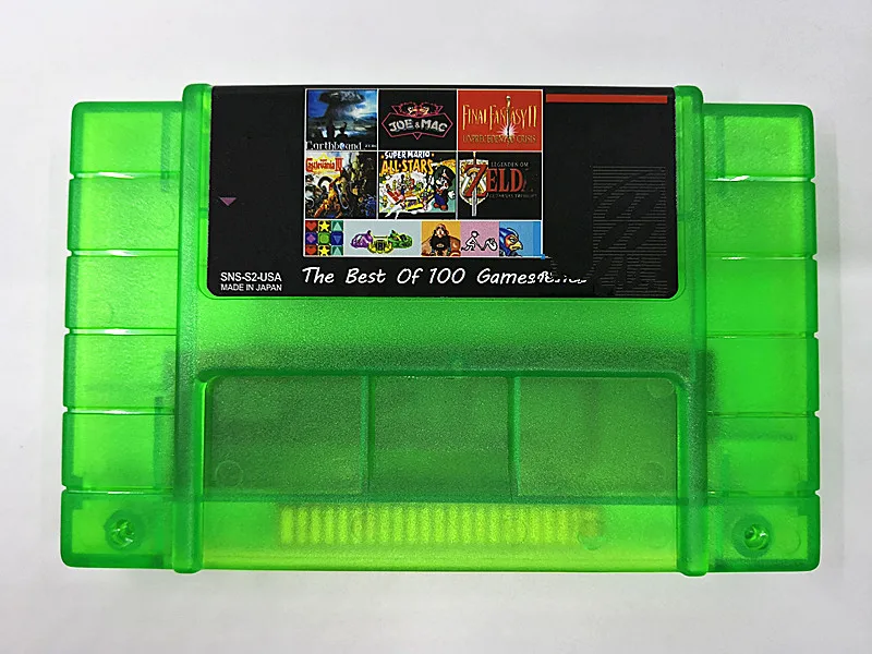 

Transparent Greene 100 in 1 Games with FINALFANTASY I, II, III ,IV VI Castlevania Dracula X Castlevania IV Final Fight I, II III