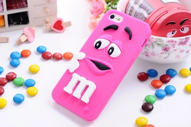 Soft silicone M&ampM Fragrance Chocolate Case For iphone 4 4S M Rainbow Beans case cover 4G Free Shipping |