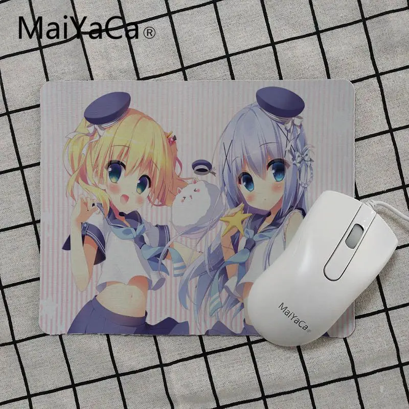 MaiYaCa A Rabbit Hoto Kokoa Kafuu Chino аниме маленький коврик для мыши ПК компьютерный коврик Лидер продаж подставка под руку коврик для мыши - Цвет: No Lock Edge18x22cm