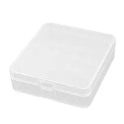 Чистый белый Пластик хранения Батарея Box Дело для 4x18650 Батареи
