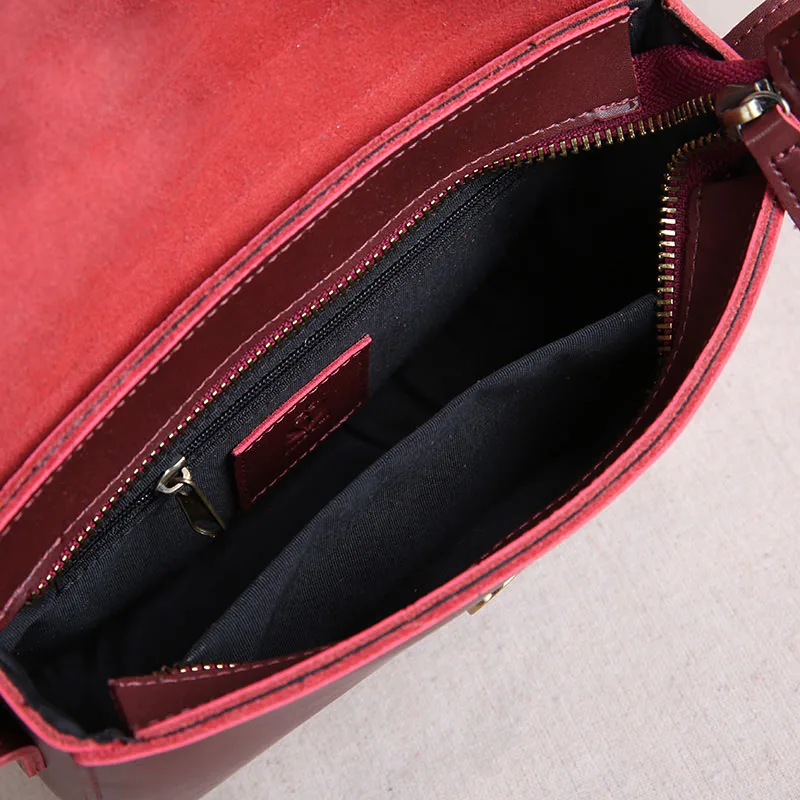 AETOO Spring and summer women's bag mini bag leather shoulder bag new fashion simple Messenger bag Korean version of the saddle