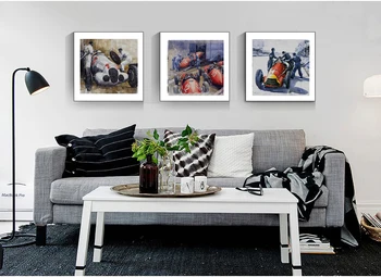 

scenery watercolor prints canvas painting posters masterpiece cars refill transportaion and maintenance 3 panels free shipping