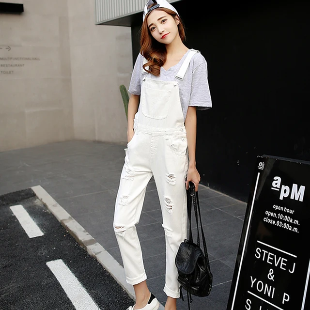 Rompers Womens Denim Jumpsuit Fashion Women Jean Overalls Korean Style 2204