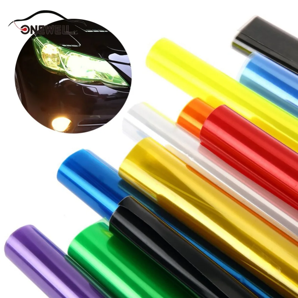 

ONEWELL Auto Car Tint Headlight Taillight Fog Light Vinyl Smoke Film Sheet Sticker Cover Car styling 30cm x 100cm