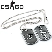 Игра CS GO стальное ожерелье для мужчин CSGO Gun ожерелье титановый нож крыло аниме Neckless Женщины Collier PUBG ювелирные изделия